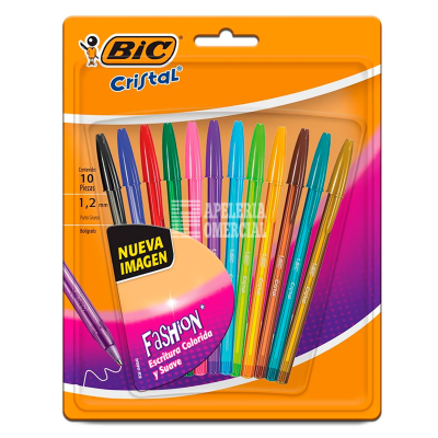 BOLÍGRAFO BIC CRISTAL FASHION C/15